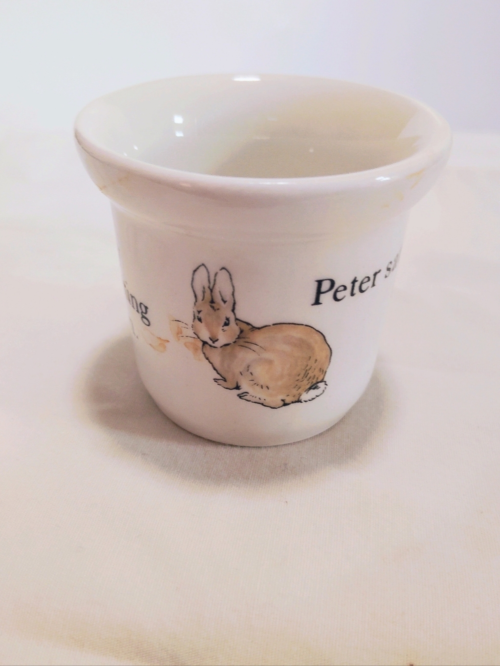 Vintage Etruria Wedgwood Peter Rabbit Egg Cup Beatrix Potter Nursery Collection